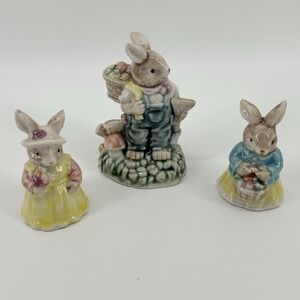 Vintage Albert Kessler Easter Bunny figurines (Set of 3) Pastel Colors Beautiful